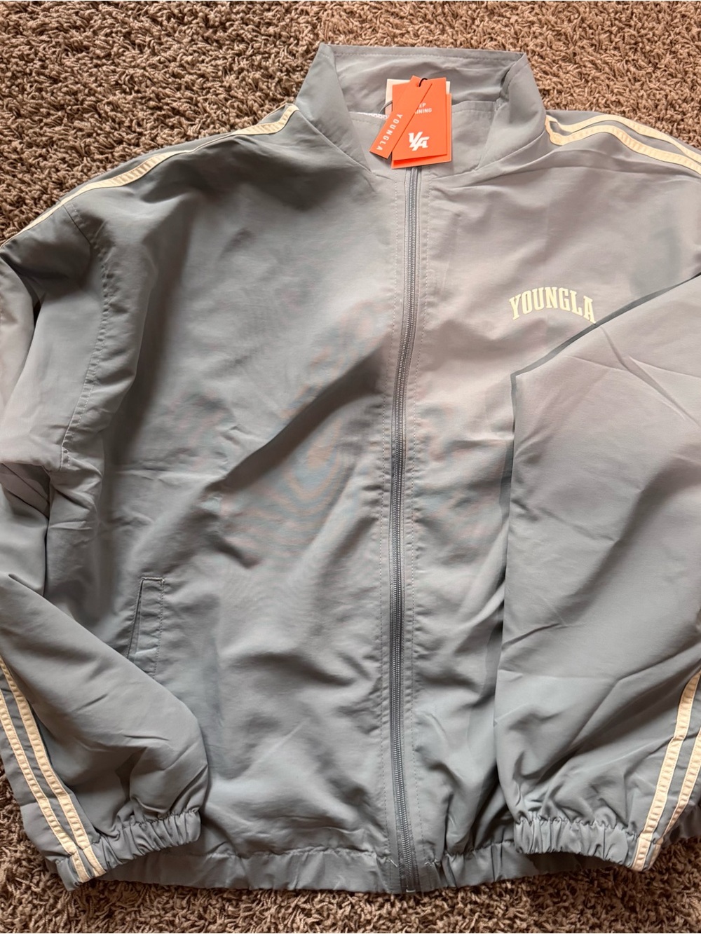 Youngla Windbreaker, Light Weight Jacket, Light Blue or Grey Color, Size XXL